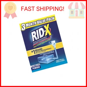 RID-X Septic Treatment, Septic Tank Treatment, 3 Month Supply Of Powder, 29.4 oz - Picture 1 of 2