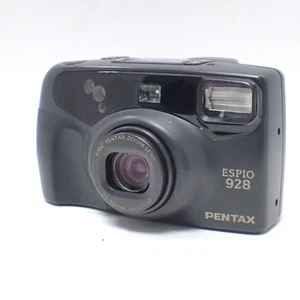 Pentax ESPIO 928 Black 35mm Film Point & Shoot Camera Free Ship from Japan - Picture 1 of 15