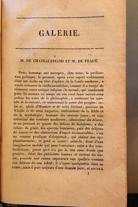 GALERIE 1820.CHATEAUBRIAND, TOUSSAINT-LOUVERTURE. - Picture 1 of 6