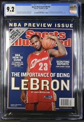 Primera cubierta profesional CGC 9.2 LeBron James ROOKIE SPORTS ILLUSTRATED 27/10/2003 Foto 1 de 4