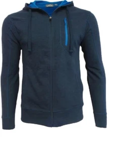 Eddie Bauer Men's Hooded Full Zip Jacket Navy and Ascent Blue - Picture 1 of 1