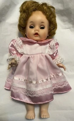 R&B Arranbee Littlest Angel 11" Doll Vintage 1950s Jointed Knees Pink Dress - Image 1 of 4