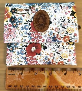 NWOT! PERUZZI Leather Wallet Made In Florence Italy * Floral Zippered * GIFT! - Picture 1 of 7