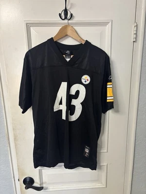 Camiseta deportiva vintage Reebok NFL Pittsburgh Steelers Troy Polamalu #43 jóvenes niños XL Foto 1 de 4