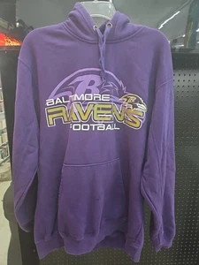 Baltimore Ravens NFL Football Team Apparel Hoodie Mens XL Purple White Gold - Picture 1 of 6