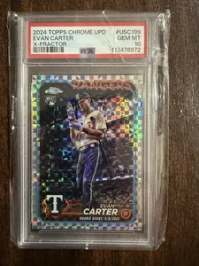 2024 Topps Chrome Update - Rookie Debut Evan Carter #USC199 X-Fractor PSA 10 - Bild 1 von 2