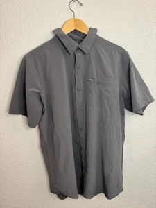 Columbia Mens Button Up Shirt Short Sleeve Size Medium Gray - Picture 1 of 7