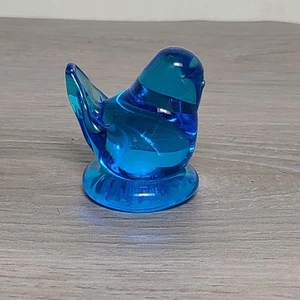 Signed Leo Ward Cobalt Blue Glass Bluebird of Happiness 1992 Figurine - Bild 1 von 8