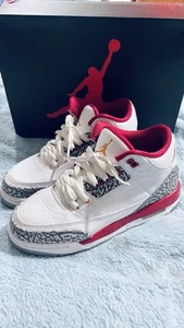 🔥Nagelneu! Größe 5Y - Air Jordan 3 Retro GS "Cardinal Red" 398614-126 KOSTENLOSER VERSAND - Bild 1 von 8