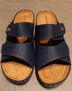 Naturella Pantolette, Sandale, Hausschuhe, Damen Gr. 41 - NEU - in blau - Bild 1 von 4