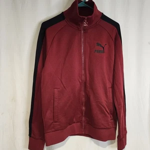 PUMA Mens Athletic Classic Polytricot Size Small Sports Zip Logo Track Jacket - Picture 1 of 9