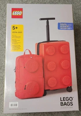 Lego Carry-on set expandable Trolley TSA lock & Backpack laptop compartment Red - Image 1 of 4