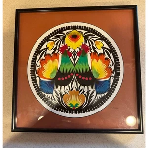 Roma's Polish Paper Cut-Outs Rooster Art 12x12 - Picture 1 of 7