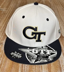 Georgia Tech gelbe Jacken The Game Pro eng anliegende Mütze Kappe Größe 7 1/2 auf dem Feld - Bild 1 von 11
