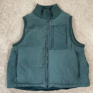 Sweaty Betty Vest Womens M Green Trek Venture Padded Fleece Puffer Layer Crop - Picture 1 of 8