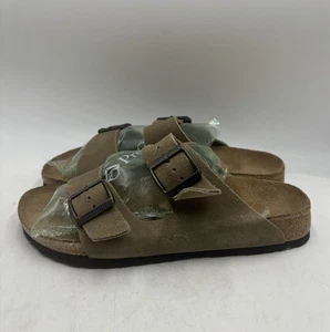 Birkenstock Arizona Newalk Brown Taupe Brown Leather Sandals Size EU 41 US 10 - Picture 1 of 9