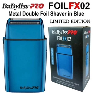 BaBylissPRO FOILFX02 Afeitadora Inalámbrica Azul Metal Doble Lámina | FXFS2BL ¡NUEVA!! - Imagen 1 de 2