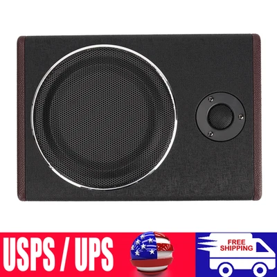 LGJ.2023 600W Slim Under-Seat Subwoofer Bluetooth Car Truck Sub Amp amplifier Speaker 8"