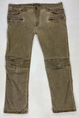 Robin's Jean Moto Biker Straight Denim Jeans Men 40 x 28 Brown - Image 1 of 4