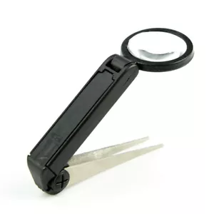 1PC 10X mini magnifying Glass loupe Hand Held Tweezers Magnifier with LED lamp - Picture 1 of 12