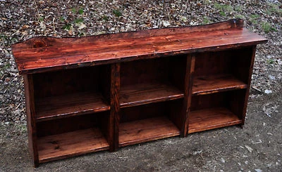 Estojo de livros RusticPine prateleira móveis de madeira cabine de madeira casa de campo FRETE GRÁTIS!! - Imagem 1 de 4