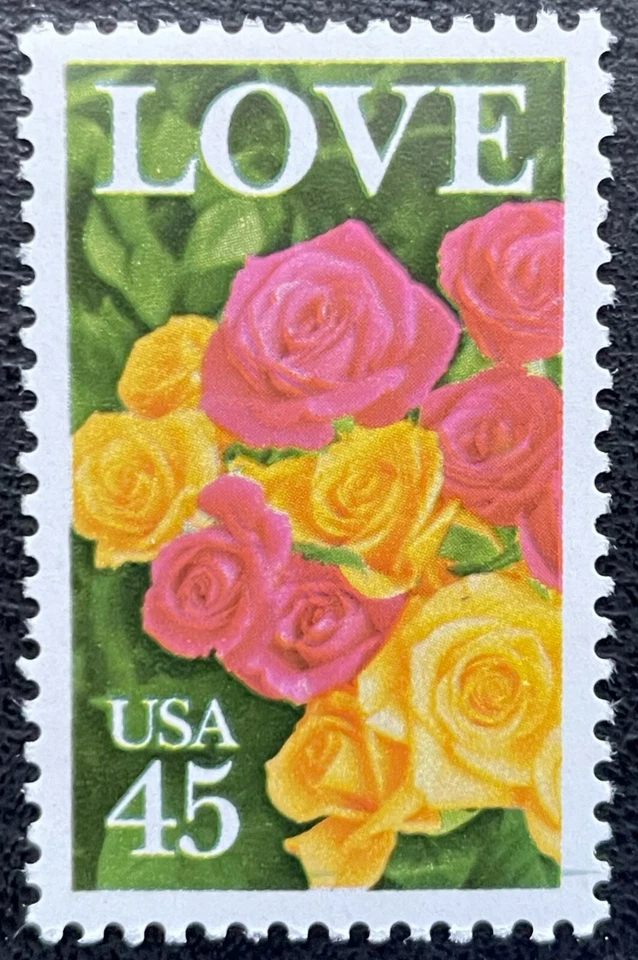 1988 Scott #2379, 45¢, LOVE - ROSES - Single - MINT NH -   - Image 1 of 1