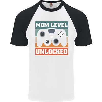 Mom Level Unlocked New Mommy Baby Born Mens s/S Baseball T-Shirt - Image 1 of 4