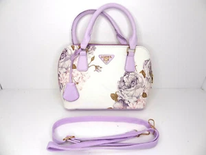 Boutique Bag Aopba Wilabo - Floral Boutique  Bag/ Lavender w/ Shoulder Strap - Picture 1 of 6