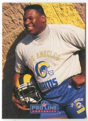 1991 Pro Line Portraits #101 Jackie Slater Los Angeles Rams - Image 1 of 2
