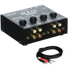 Rolls MX44 Pro 4 Channel Stereo RCA Mixer + Y Cable Inch TRS to Dual TS Cable