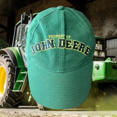 John Deere Green Adjustable Baseball Ball Cap Strapback Hat Youth Small/Medium - Image 1 of 4