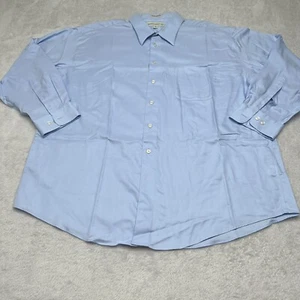 Pronto Uomo Shirt Mens XXL 2XL Blue Dress Shirt Button Up Non Iron Pocket - Picture 1 of 15