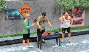 1/64 Hand Painted Miniature man Enjoying Delicious BBQ Lamb Skewers in stock - Picture 1 of 5