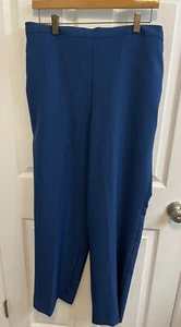 Alfred Dunner 16 Pants Elastic Waist Pockets Polyester Blend Blue Preowned - Picture 1 of 9