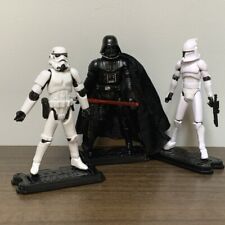 3X Star Wars Clone Trooper Stormtrooper Darth Vader 3.75" Action Figure w/ Base