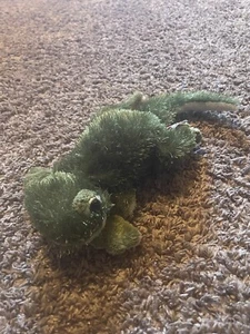Ganz Webkinz Gecko Retired Fuzzy Green Lizard Plush HM186 No Code - Picture 1 of 2