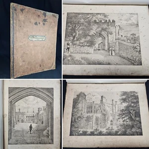 1840 Folio Views of Berkeley Castle by Mr H. Marklove 10 LITHO STONE PLATES - Imagen 1 de 19