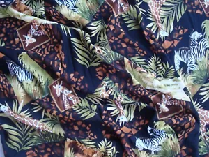 Safari Giraffe/Zebra Fabric 100% Rayon 1 Yd x 49" Wide Beautiful Brand NEW BTY  - Picture 1 of 6