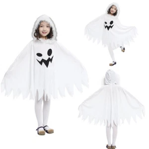 Toddler Kids boys Girls Cloak Ghost Cape Costume Halloween Fancy Dress Outfit UK - Picture 1 of 9