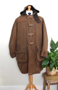 Abrigo de Lona de Cera BARBOUR Peso Pesado A869 Talla XL 44/46 De Colección 54/56 Forrado en Lana - Imagen 1 de 15