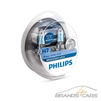 PHILIPS H7 ULTRA WHITEVISION 12972WVUSM XENON EFFEKT GLÜHLAMPE VISION 4200K - Bild 1 von 4