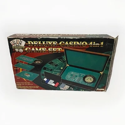 Franklin Deluxe Casino 4 en 1 Juego Poker Dados Ruleta Black Jack Completo Foto 1 de 4