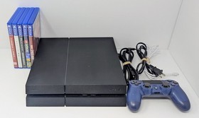 Playstation 4 PS4 500MB Black Console Bundle w/ 5 Games - Spider-Man- Tested!