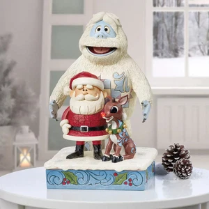 12,5 Zoll Rudolph, Bumble & Santa Figur entworfen von Jim Shore - Bild 1 von 2