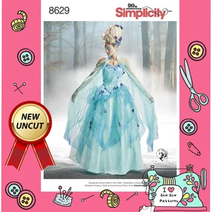 Simplicity 8629 H5 Fantasy Costume Gown Fairy Queen FROZEN COSPLAY CORSET 33PC! - Picture 1 of 9
