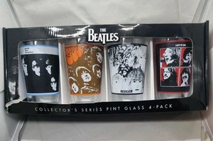 The Beatles Collector's 2010 Album 16oz Drinking Glass Set of 4 New - Picture 1 of 6