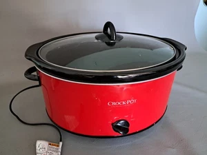 Sunbean Crock-Pot Manual 8-Quart Slow Cooker, Red - Picture 1 of 15