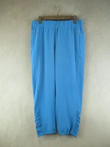 Chicos Zenergy Neema Ruched Crop Pants Womens 4 Aurora Teal UPF 50+ Sport - Picture 1 of 18