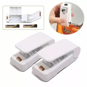 2 Mini Sealing Machine Portable Plastic Bag Snack Magnetic Sealer Heat Sealer - Picture 1 of 7