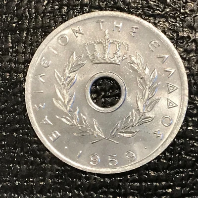 HIGH GRADE BU 1959 GREECE 10 LEPTA COIN-FEB501 - Image 1 of 2